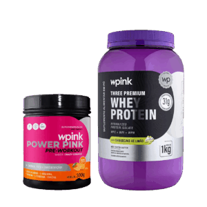 whey protein cheesecake de limão – 1 kg + super power pink de laranja – 300g