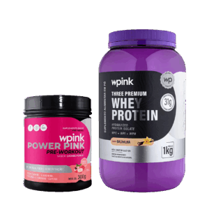 whey protein baunilha – 1 kg + super power pink de lichia 300g