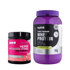 whey protein cheesecake de limão – 1 kg + super power pink de lichia – 300g